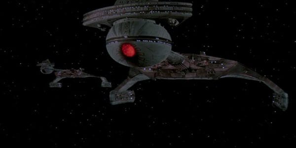 A Klingon battle cruiser
